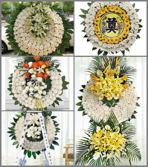 山东青岛莱西市马连庄镇岚桑村花圈速递